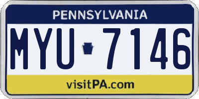 PA license plate MYU7146