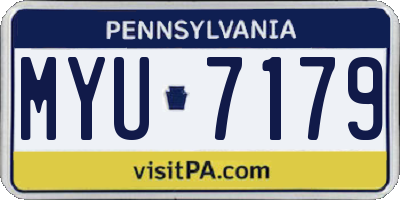 PA license plate MYU7179