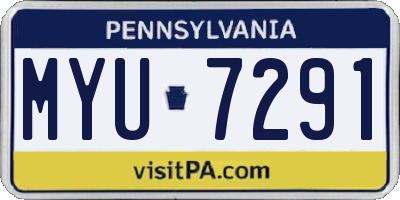 PA license plate MYU7291