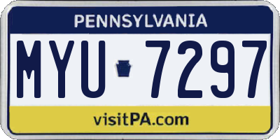 PA license plate MYU7297