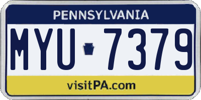 PA license plate MYU7379