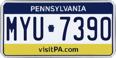 PA license plate MYU7390