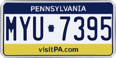 PA license plate MYU7395
