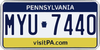PA license plate MYU7440