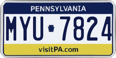 PA license plate MYU7824
