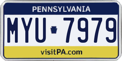 PA license plate MYU7979