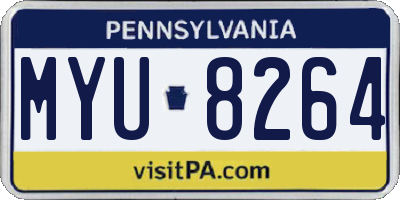PA license plate MYU8264