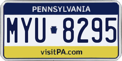 PA license plate MYU8295