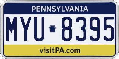 PA license plate MYU8395