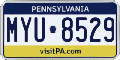 PA license plate MYU8529