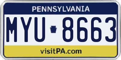 PA license plate MYU8663