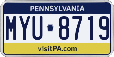 PA license plate MYU8719