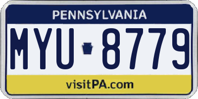 PA license plate MYU8779