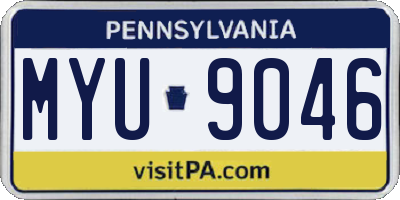 PA license plate MYU9046