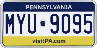 PA license plate MYU9095