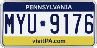 PA license plate MYU9176