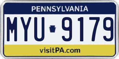 PA license plate MYU9179