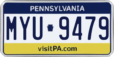PA license plate MYU9479