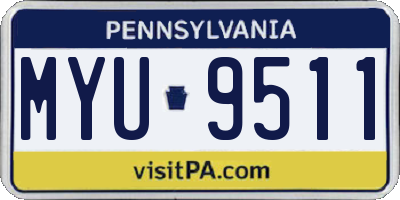 PA license plate MYU9511