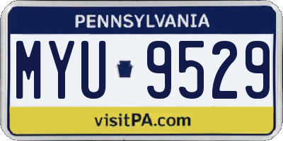 PA license plate MYU9529