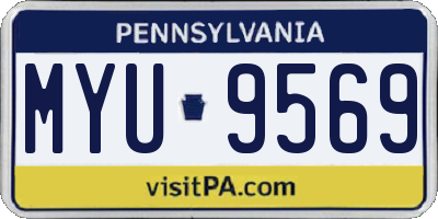 PA license plate MYU9569