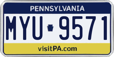 PA license plate MYU9571