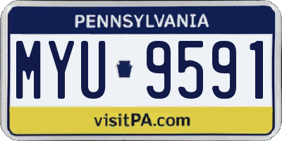 PA license plate MYU9591