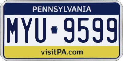 PA license plate MYU9599