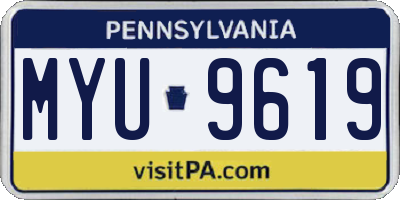 PA license plate MYU9619