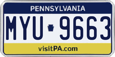PA license plate MYU9663