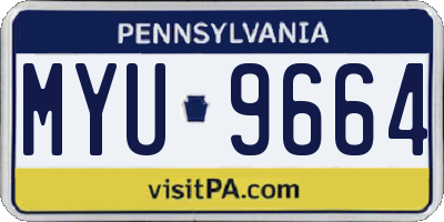 PA license plate MYU9664