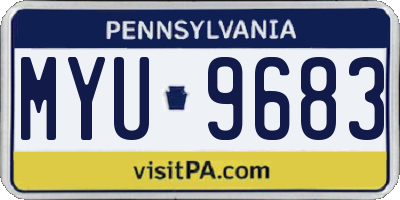 PA license plate MYU9683