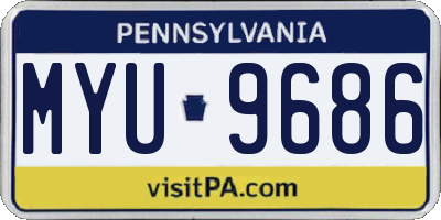 PA license plate MYU9686