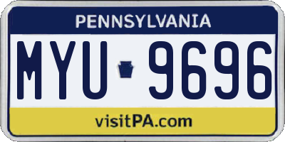 PA license plate MYU9696