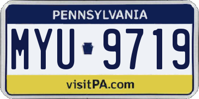 PA license plate MYU9719