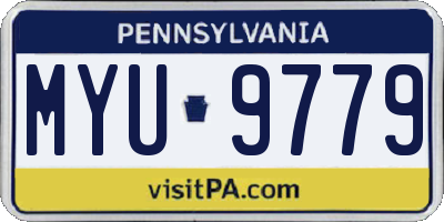 PA license plate MYU9779