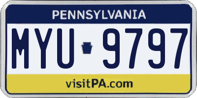 PA license plate MYU9797
