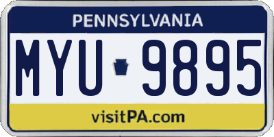 PA license plate MYU9895