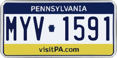 PA license plate MYV1591
