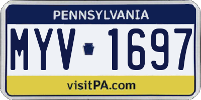 PA license plate MYV1697