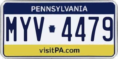 PA license plate MYV4479