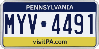 PA license plate MYV4491