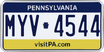 PA license plate MYV4544