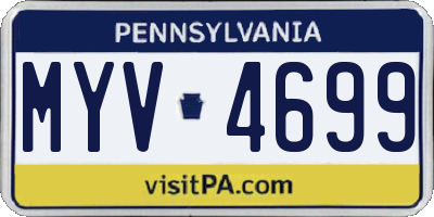 PA license plate MYV4699