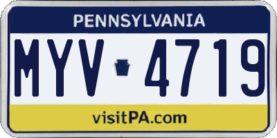 PA license plate MYV4719