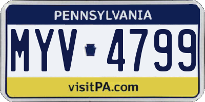 PA license plate MYV4799