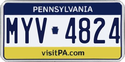 PA license plate MYV4824