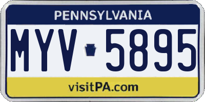 PA license plate MYV5895