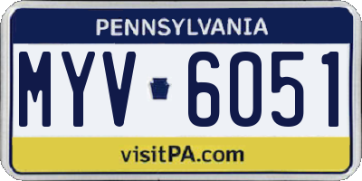 PA license plate MYV6051