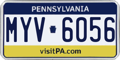 PA license plate MYV6056